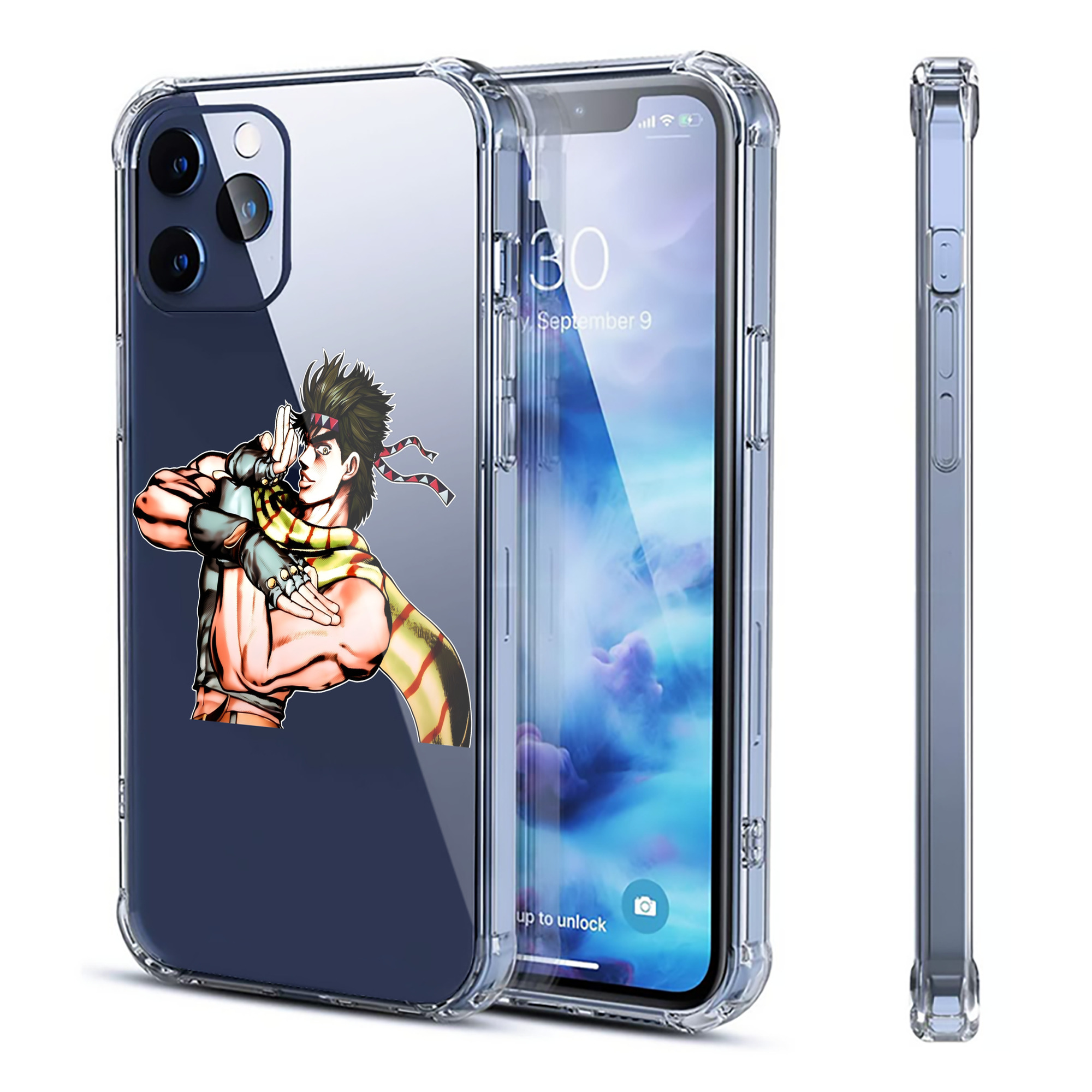 （画像用） ジョジョの奇妙な冒険 ジョセフ?ジョースター JoJo's Bizarre Adventure Joseph Joestar 【iPhone 12シリーズ対応】透明スマホケース（クリアソフトケース）